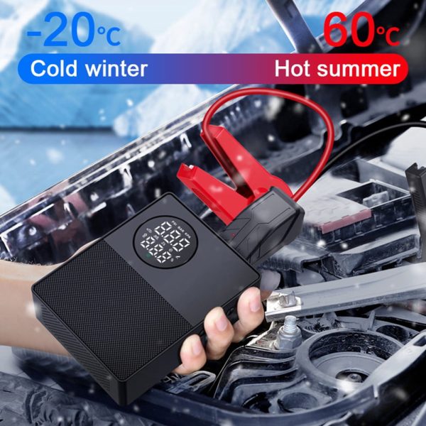 Jump Starter with Air Compressor,DFITO 1000A 12V Battery Jump Starter with 150PSI Digital Tire Inflator, Up to 8.5L Gas & 5.0L Diesel Engines, Visible LCD Screen - Image 5