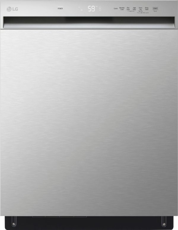 LG - 24" Front-Control Built-In Dishwasher with Stainless Steel Tub, QuadWash, 50 dBa - Stainless steel - Image 16