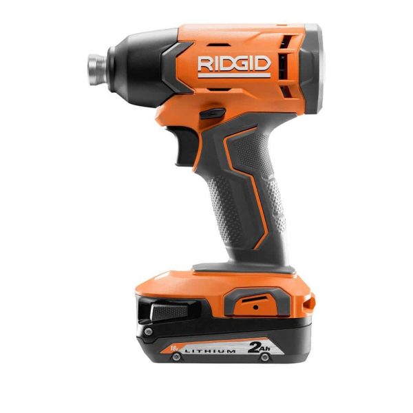 18V Cordless 2-Tool Combo Kit with 1/2 in. Drill/Driver, 1/4 in. Impact Driver, (2) 2.0 Ah Batteries, Charger, and Bag R9272 - Image 6