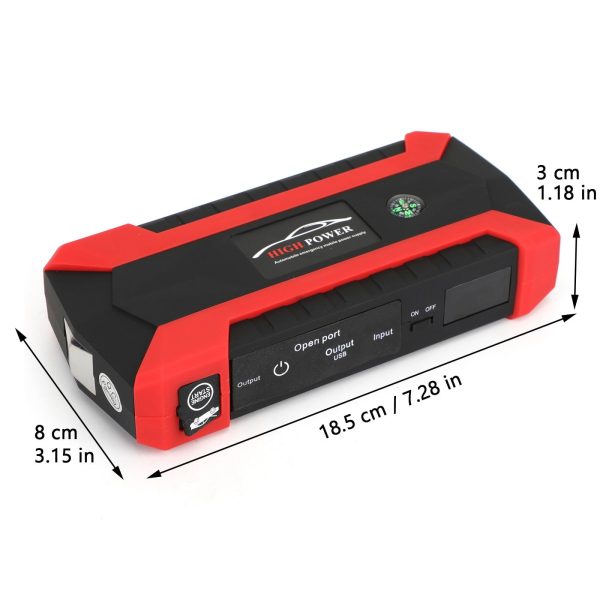 Motor Genic 89800mAh 12V Car Jump Starter 4USB Multifunction Emergency Battery Power Bank - Image 4