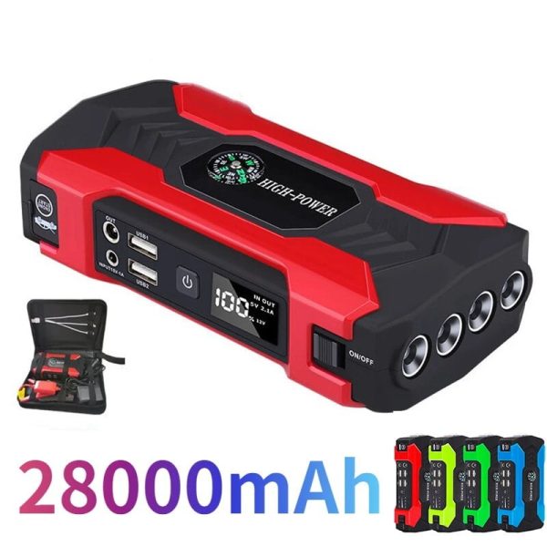 1000A Powerful Car Power Bank 12V Portable Booster Jump Starter Portable Car Jump Starter Powerbank Vehicle Auto Tools - Image 2