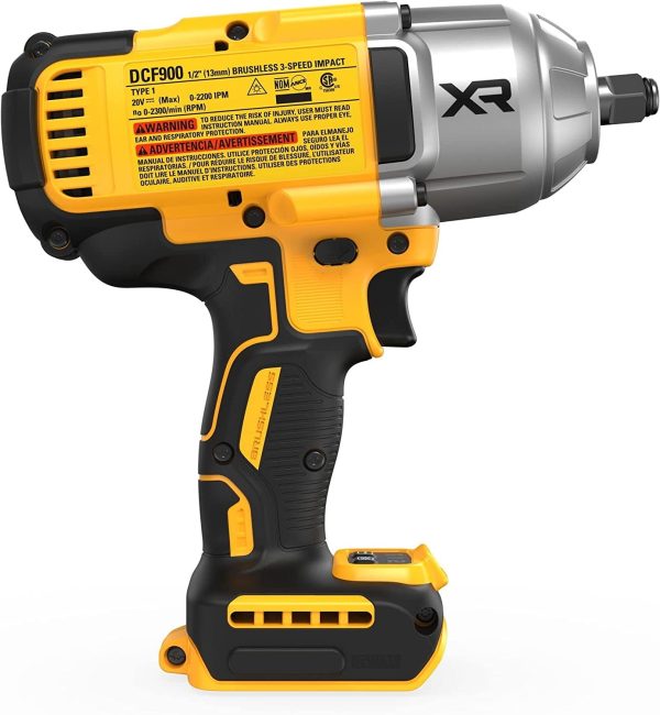 DEWALT DCF900B 20V MAX Cordless Impact Wrench with Brushless Motor, 1/2", LED Work Light (Bare Tool Only) - Image 5