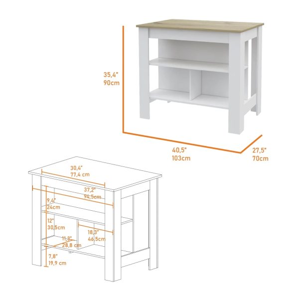 XCJDILAO Rockaway 3- Kitchen Island and Light Oak - Image 5