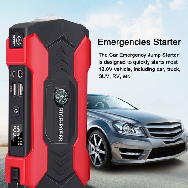 Radirus Emergency power supply,Power 3.0L or USB Display/Safety Jump 12.0V Battery or 1.5L Diesels Hammer/LED Car Support Low-Temperature Dual power supply USB Dazzduo power supply - Image 4