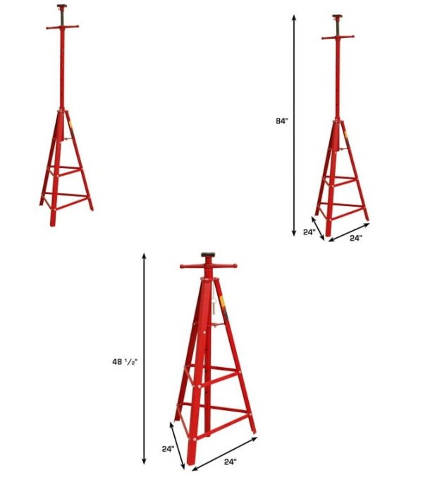 Stark USA Underhoist Tripod Stand, 2-Ton Capacity High Lift Jack Stand - Image 5