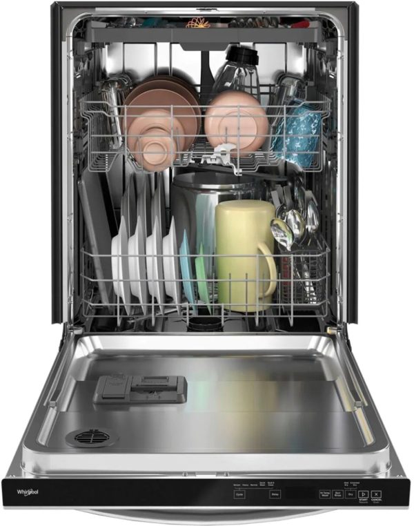 Whirlpool - 24" Top Control Built-In Dishwasher with Stainless Steel Tub, Large Capacity, 3rd Rack, 47 dBA - Stainless steel - Image 5