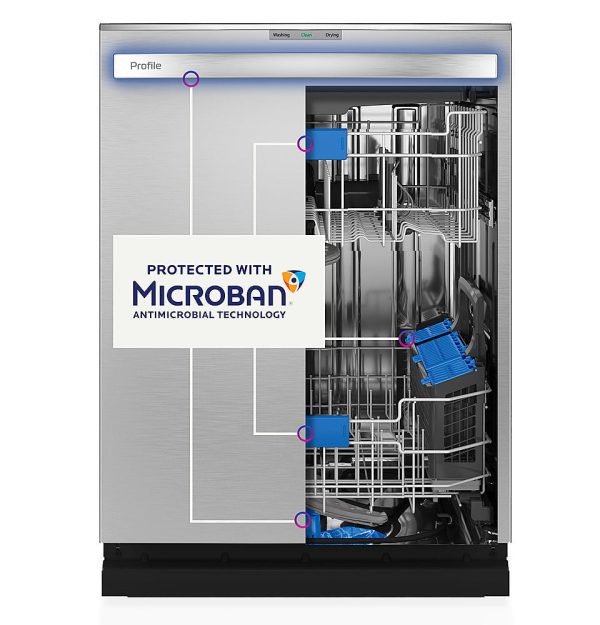 GE Profile - Top Control Smart Built-In Stainless Steel Tub Dishwasher with 3rd Rack and Microban, 42dBA - Stainless steel - Image 10