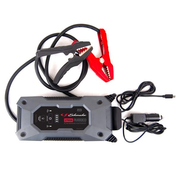 Schumacher SL1669 - 1750 Peak Amp 12V Rugged Lithium Jump Starter and USB Power Pack, New in Box