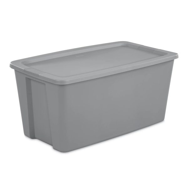 Sterilite 50 Gallon Tote Box Plastic， Titanium， Set of 4 - Image 2