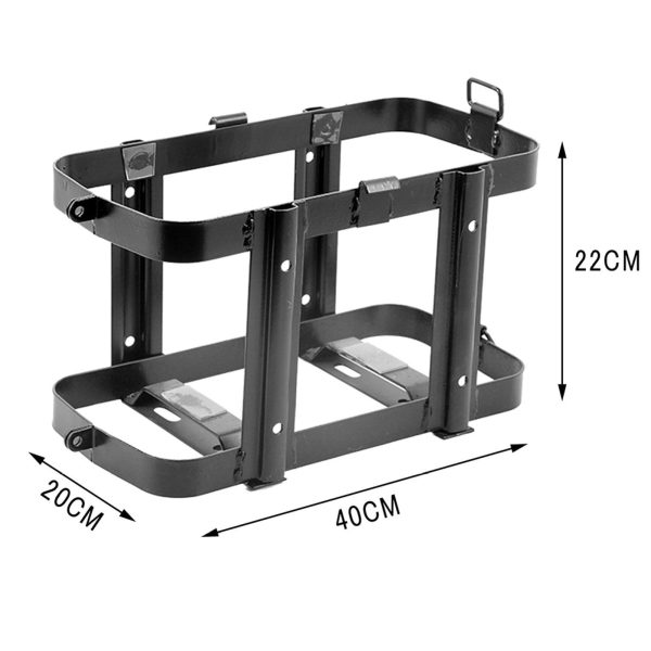 EUBUY Adjustable Metal Jerry Can Holder for 10L/20L Fuel Tank Lockable Fuel Oil Petrol Water Alcohol Container Carrier - Image 3