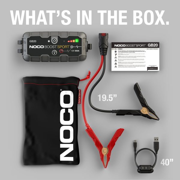 NOCO Boost Sport GB20 500A 12V UltraSafe Portable Lithium Jump Starter - Image 2