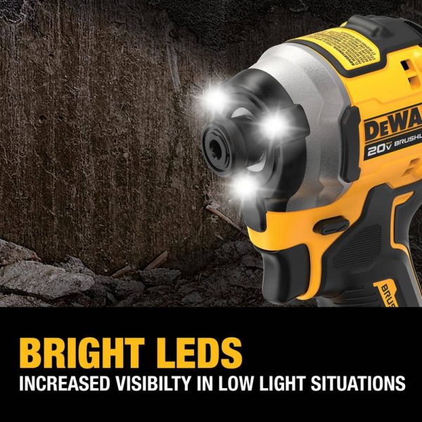 ATOMIC 20V MAX Cordless Brushless Compact 1/4 in. Impact Driver (Tool Only) DCF850B - Image 4