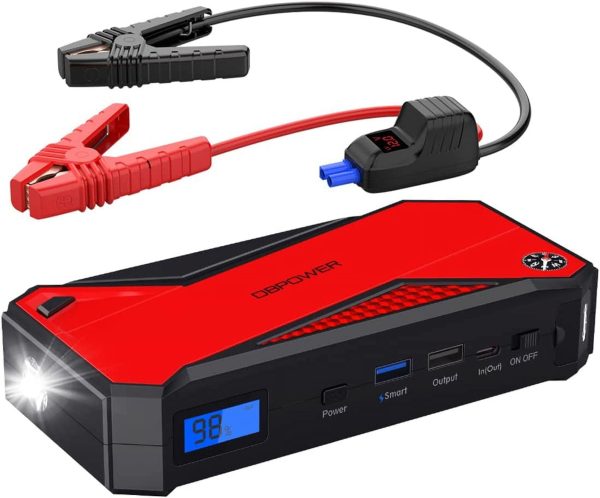 DBPOWER 800A Peak 18000mAh Portable Car Jump Starter Portable Battery Booster