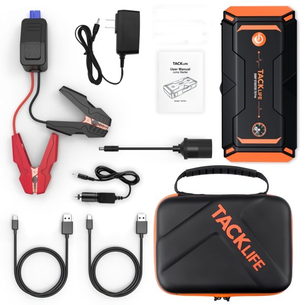 1200A Peak 18000mAh Jump Starter Power Bank with LCD Screen(T8Pro) - Image 2