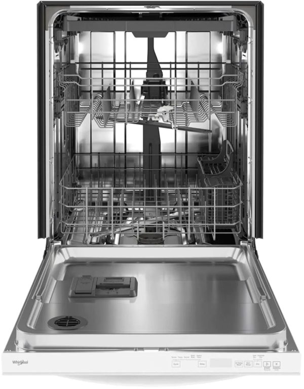 Whirlpool - 24" Top Control Built-In Dishwasher with Stainless Steel Tub, Large Capacity, 3rd Rack, 47 dBA - White - Image 2