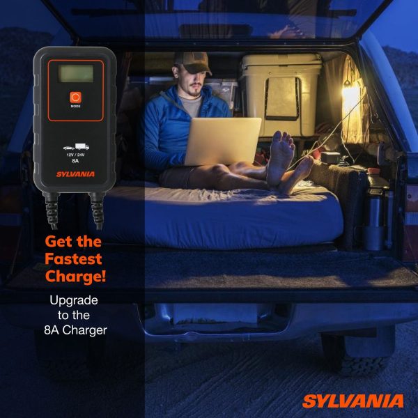 SYLVANIA - Smart Charger - Heavy-Duty, Portable Car Battery Charger - Make Charging Your Car Battery Easy - Use as Battery Maintainer & Charger - 12V or 24V Voltage Output - 8 AMP - Image 9