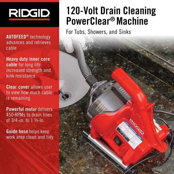 Ridgid 55808 PowerClear Cleaning Blockages - Image 2