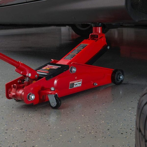 Big Red 3 Ton Hydraulic Trolley Service/Floor Jack with Extra Saddle, Fits SUVs and Trucks, Red, W8306 - Image 3