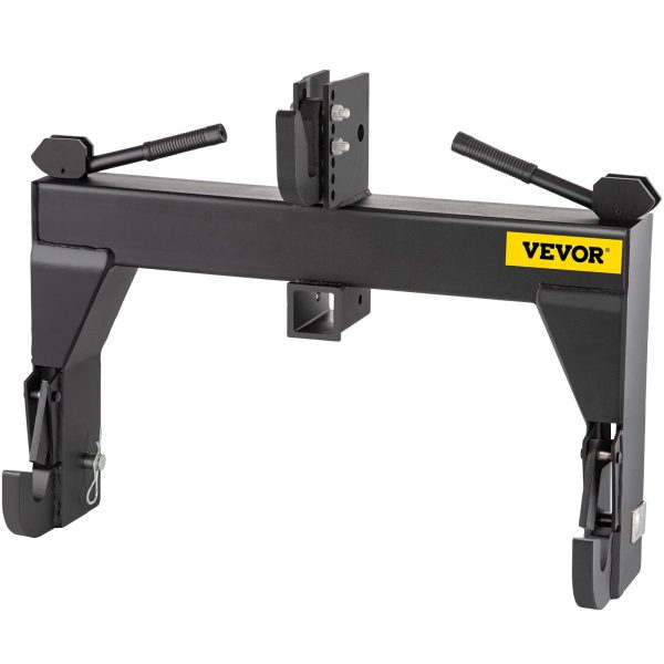 VEVOR 3-Point Quick Hitch, 3000 LBS Lifting Capacity Tractor Quick trailer hitch, Adaptation to Category 1 & 2 Tractors, No welding & 5 level Adjustable bolt