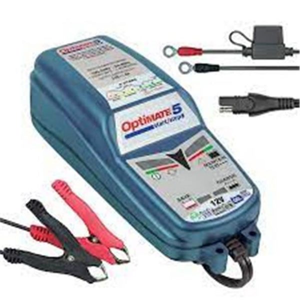 Tecmate Optimate 5 Start & Stop, 6-step 12V 4A Battery Saving Charger-Tester-Maintainer