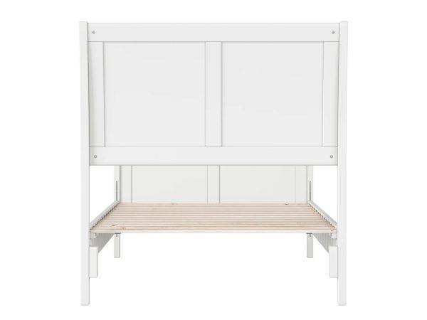 AFI Valencia Twin Wood Low Profile Sleigh Platform Bed with Matching Footboard, White - Image 11