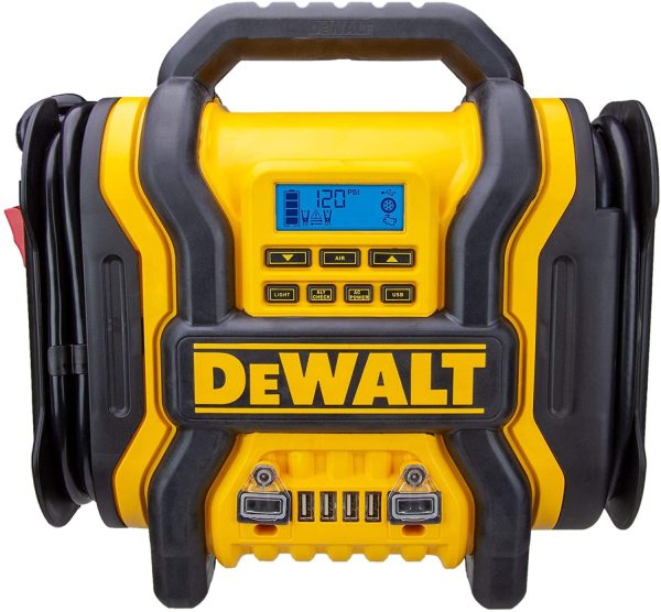 DEWALT DXAEPS14 1600 Automotive Jump Starter/Power Station with AC Power Inverter, Digital Compressor