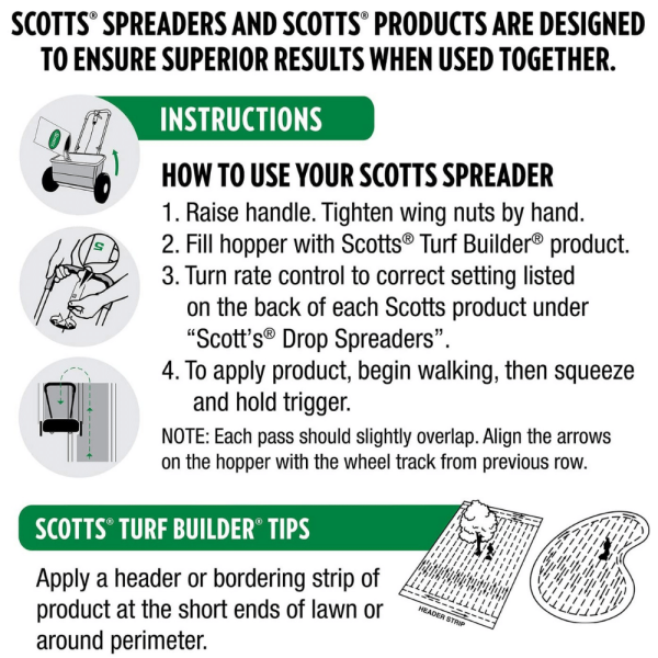 Scotts 76565 Turf Builder Classic Drop Spreader， Single Pack - Image 9