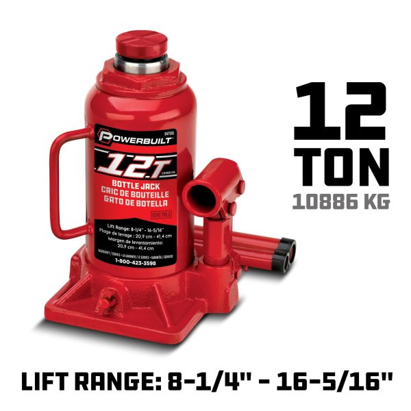 Powerbuilt 12 -Ton Bottle Jack - 647501 - Image 2