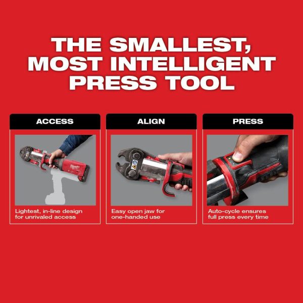 Milwaukee M18 FORCE LOGIC Press Tool with ONE-KEY with 1/2"-2" CTS Jaws 2922-22 from Milwaukee - Image 7