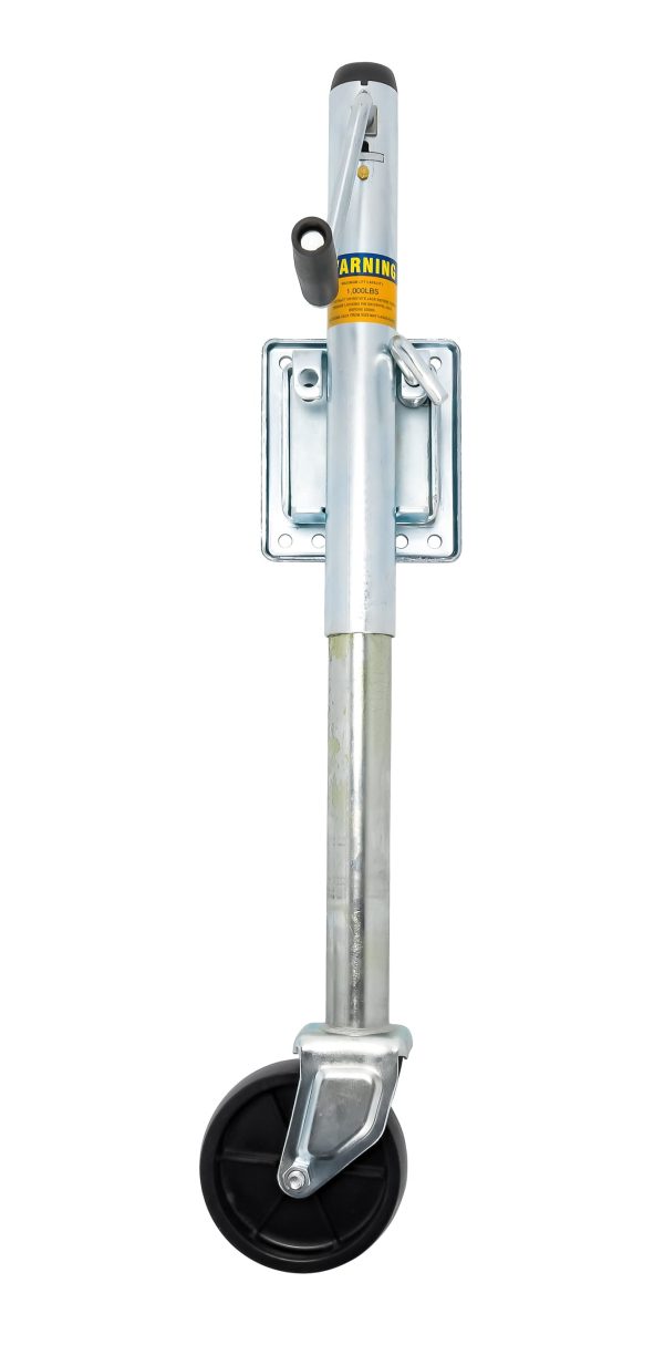 Camco Swivel Trailer Tongue Jack | Designed for Use with Boat and Utility Trailers | Zinc-Plated Steel, Silver (50010) - Image 2