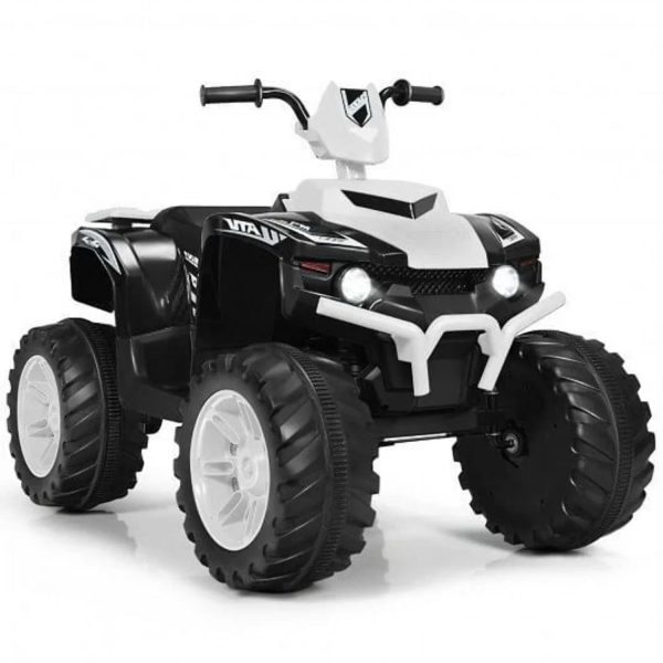 Electric ATV for Kids with LED Lights and Treaded Tires - White - Image 5