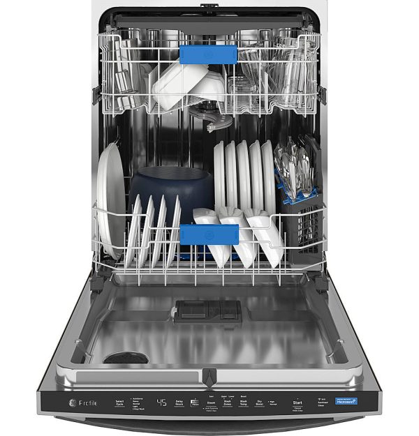 GE Profile - Top Control Smart Built-In Stainless Steel Tub Dishwasher with 3rd Rack and Microban, 42dBA - Stainless steel - Image 3