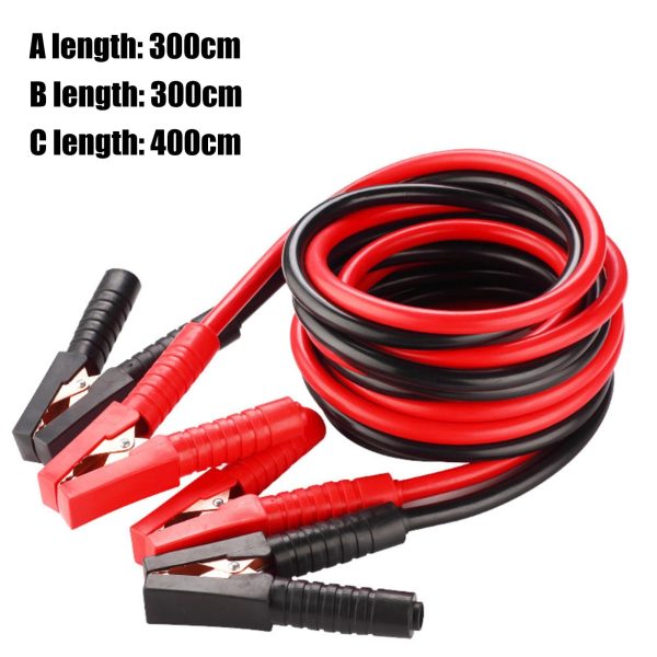 Dbuoem 2Pcs/Set Battery Cable Portable High Efficiency Durable Heavy Duty Car Jump Booster for Van - Image 6