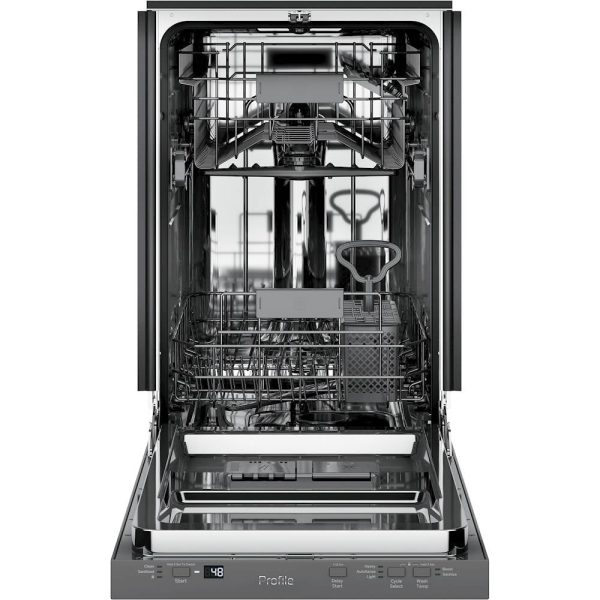 GE Profile - 18" Top Control Built-In Dishwasher with Stainless Steel Tub - Stainless steel - Image 3