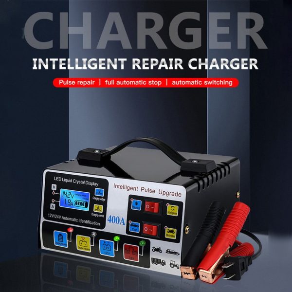 Car Battery Charger Fully Automatic High Frequency Intelligent Pulse Repair LCD - Image 2