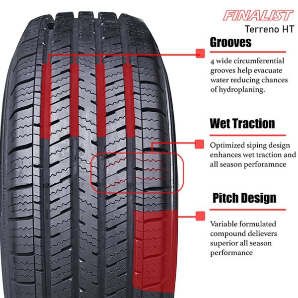 Westlake SL369 All Terrain 235/75R15 109S XL Light Truck Tire Fits: 1995-99 Chevrolet Tahoe LT, 1999 Chevrolet Silverado 1500 Base - Image 6