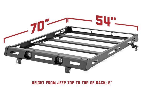 Rough Country LED Roof Rack System for 2007-2018 Jeep Wrangler JK - 10615 - Image 3