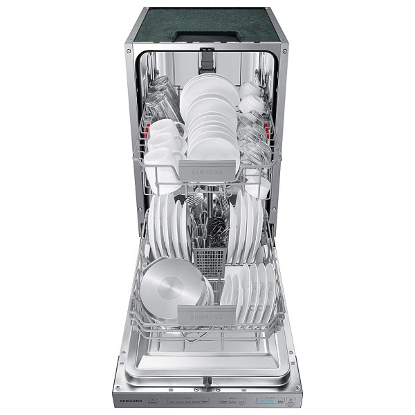 Samsung - 18" Compact Top Control Built-in Dishwasher with Stainless Steel Tub, 46 dBA - Stainless steel - Image 8