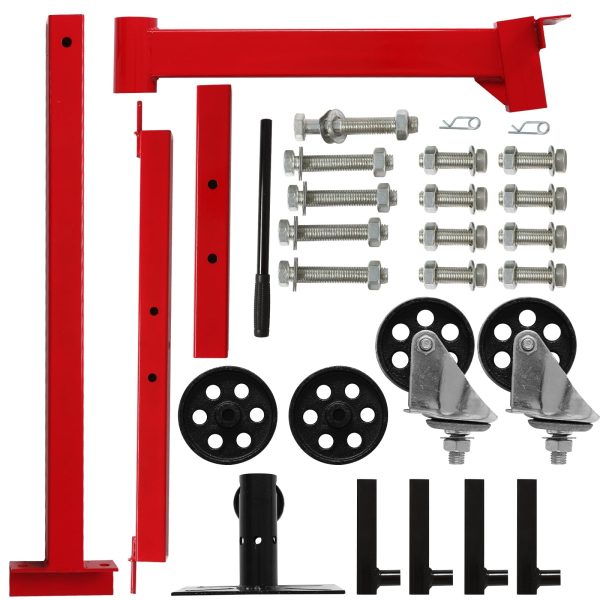 ANDTE Steel Rotating Engine Stand with 360 Degree Rotating Head and Folding Frame: 1/2 Ton (1000 lb) Capacity, Red - Image 7