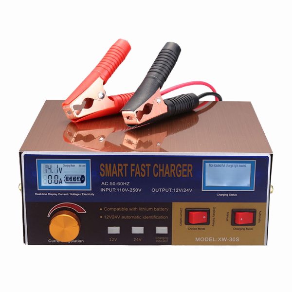 XWQ Battery Charger Pulse Repair High Power Antiflaming 400W 12V 24V Storage Battery Maintainer for Car - Image 11