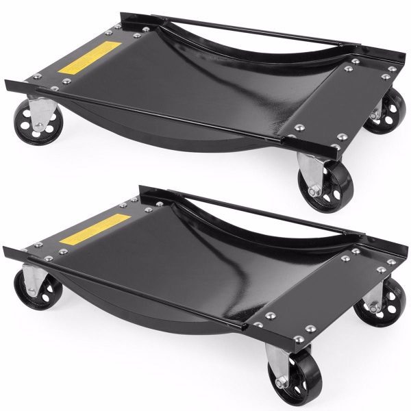 XtremepowerUS Set of 2 Pieces Tire Skates Swivel Moving Wheel Dolly Ball Skate Jack Shoplift 5.5"